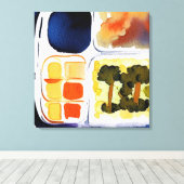 TV-diner Canvas Afdruk (Insitu (Houten vloer))