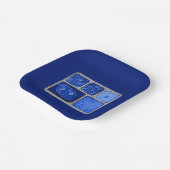 Tv-diner retro in blauw papieren bordje (Gebogen)