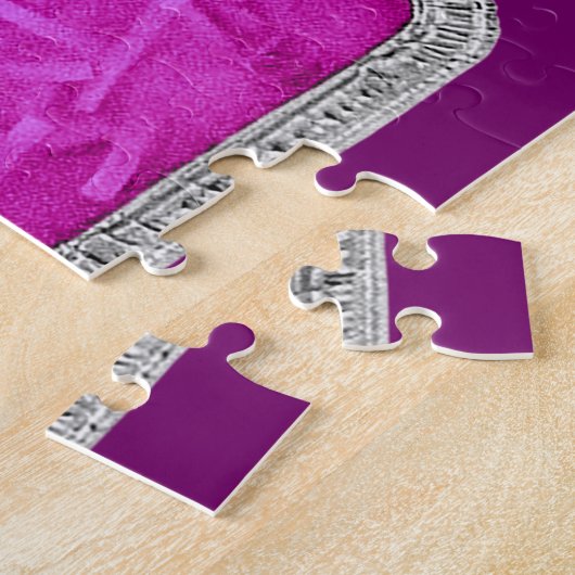 Tv-diner retro in roze legpuzzel (Zijkant)