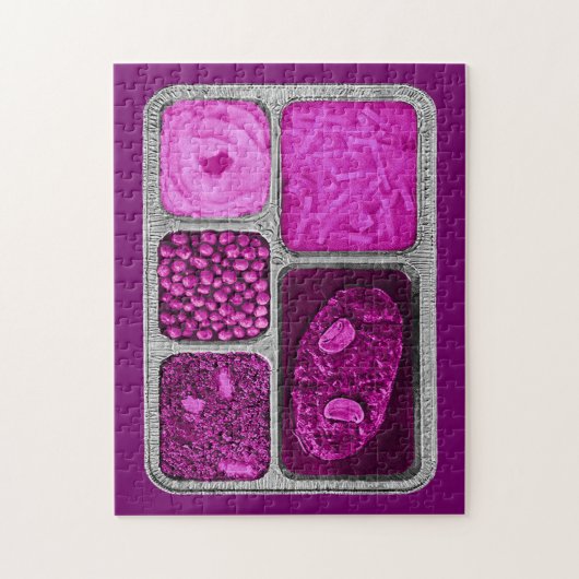 Tv-diner retro in roze legpuzzel (Verticaal)