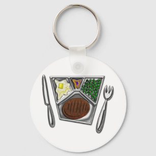 Tv Dinner Knife en Spork Sleutelhanger