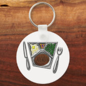Tv Dinner Knife en Spork Sleutelhanger (Voorkant)