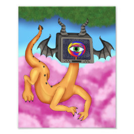 TV Dragon Pop Print Foto Afdruk