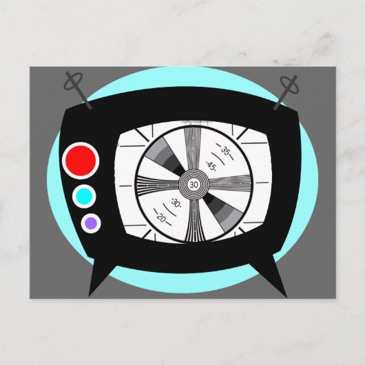 Tv en testpatroon herstellen briefkaart (Voorkant)