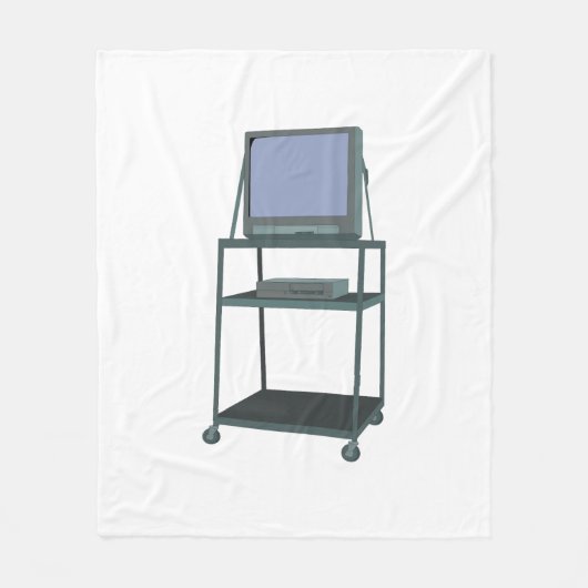 TV- en videokaart Classroom 80s 90s Funny School Fleece Deken (Voorkant)