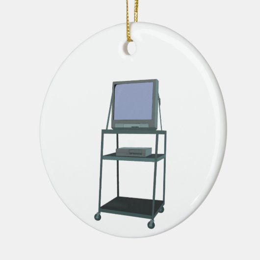 TV- en videokaart Classroom 80s 90s Funny School Keramisch Ornament (Links)