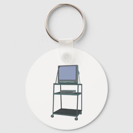 TV- en videokaart Classroom 80s 90s Funny School Sleutelhanger (Voorkant)