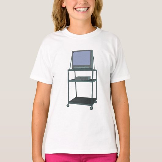 TV- en videokaart Classroom 80s 90s Funny School T-shirt (Voorkant)