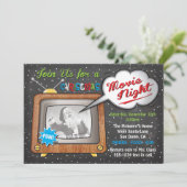 TV-feest in de nacht op de avond Kaart (Staand voorkant)