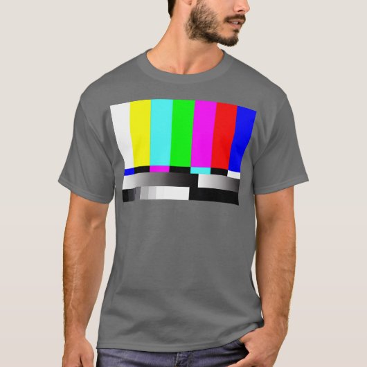 Tv-foutbalken testpatroon t-shirt (Voorkant)
