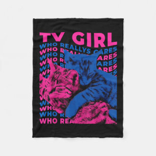 TV Girl Album Fransen verlaten wie echt om Cat TV Fleece Deken