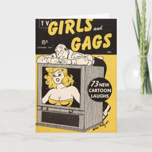  "TV Girls and Gags"-kaart Bedankkaart (Voorkant)