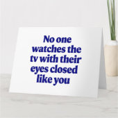 TV-grap Fatherdag Vader grap cadeau echtgenoot Kaart (Voorkant)