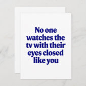 TV-grap Father's Day  Vader grap Geschenk voor ech Feestdagenkaart (Voorkant / Achterkant)