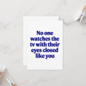 TV-grap TV Vaderdag  Vadergrap Huwelijk Cadeau Kaart (Voorkant / Achterkant in situ)