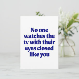 TV Joke Vaderdag Dad Joke Husband Gift Kaart