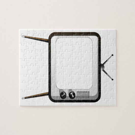 TV met leeg scherm Legpuzzel (Horizontaal)