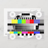 Tv-multicolor signaaltestpatroon Retro Briefkaart (Voorkant / Achterkant)