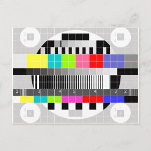 Tv-multicolor signaaltestpatroon Retro Briefkaart