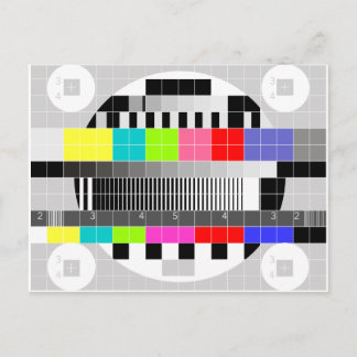 Tv-multicolor signaaltestpatroon Retro Briefkaart