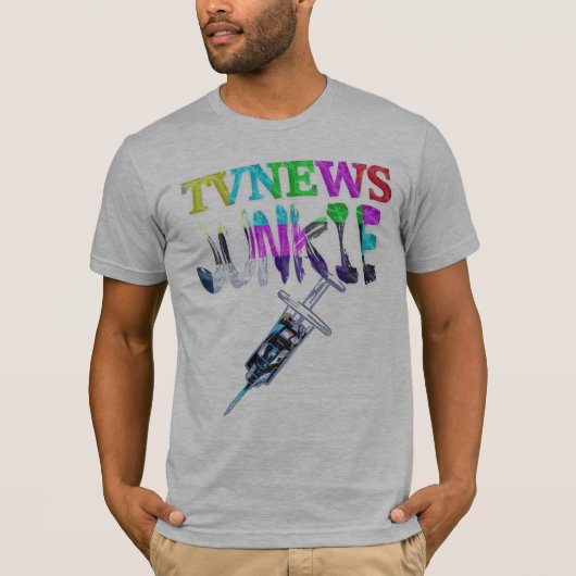 TV News Junkie T-shirt (Voorkant)