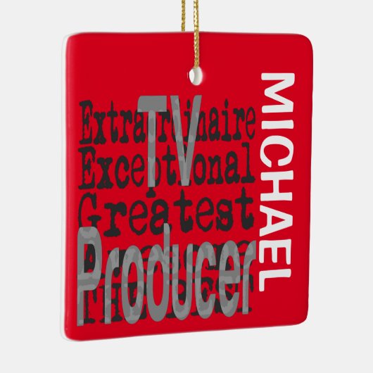 TV Producent Extraordinaire CUSTOM Keramisch Ornament (Rechts)