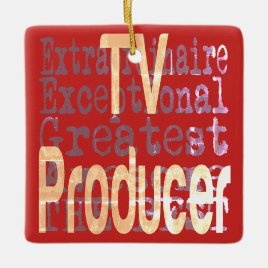TV Producent Extraordinaire Keramisch Ornament (Voorkant)