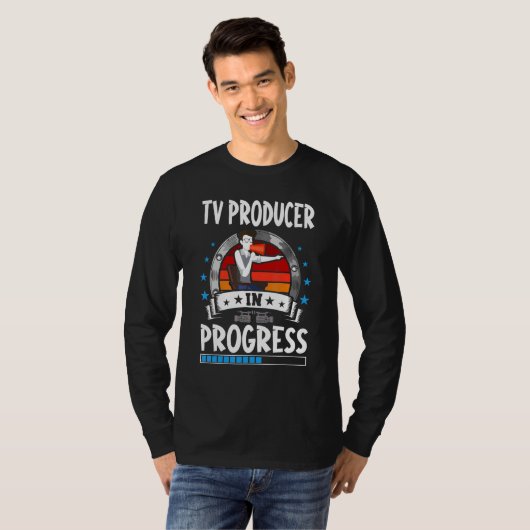 Tv Producer In Progress Trainee Student T-shirt (Voorkant volledig)