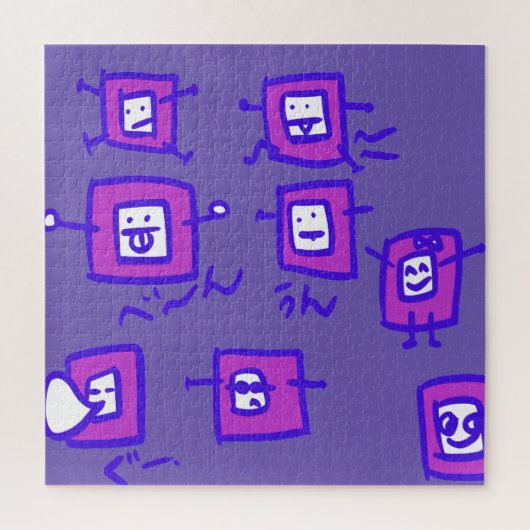 TV　purple　pink　Japan Legpuzzel (Verticaal)