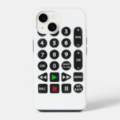 TV Remote met VCR-Button iPhone Hoesje (Achterkant)