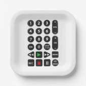 TV Remote met VCR-Button Papieren Bordje (Voorkant)