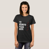 Tv Remote Pizza Beer - T-shirt (Voorkant volledig)