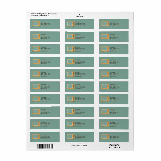  TV Retro Retro Retro Adres Labels (Full Sheet)