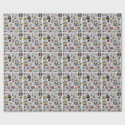 TV-serie Doodles: Funny  Set. Cadeaupapier (Vlak)