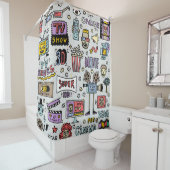 TV-serie Doodles: Funny  Set. Douchegordijn (In situ)