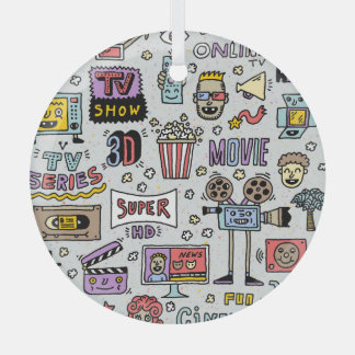 TV-serie Doodles: Funny Set. Glas Ornament