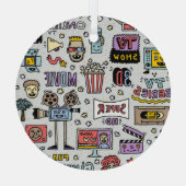 TV-serie Doodles: Funny Set. Glas Ornament (Achterkant)