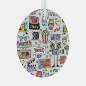 TV-serie Doodles: Funny Set. Glas Ornament (Voorkant Rechts)