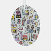 TV-serie Doodles: Funny Set. Glas Ornament (Voorkant links)