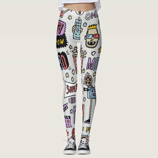 TV-serie Doodles: Funny  Set. Leggings (Voorkant)
