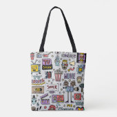 TV-serie Doodles: Funny  Set. Tote Bag (Achterkant)