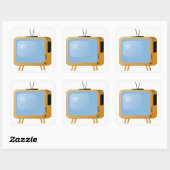Tv-set Vierkante Sticker (Vel)