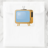 Tv-set Vierkante Sticker (Tas)