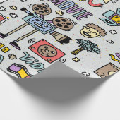 TV Shows, serie en films Funny Doodle Cadeaupapier (Hoek)