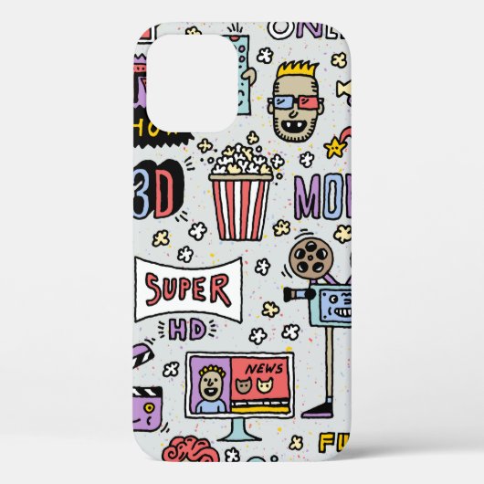 TV Shows, serie en films Funny Doodle Case-Mate iPhone Case (Achterkant)