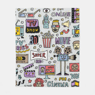 TV Shows, serie en films Funny Doodle  Fleece Deken