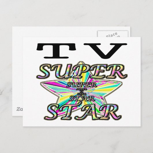 TV Superstar Briefkaart (Voorkant / Achterkant)
