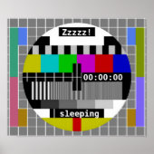 Tv Test Kaart Closedown Poster (Voorkant)