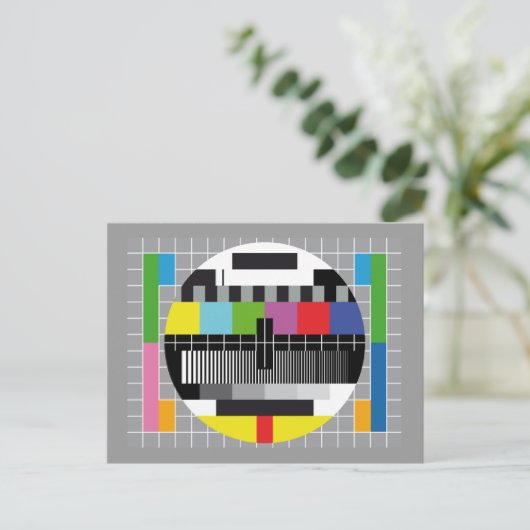 Tv-testscherm Briefkaart (Staand voorkant)