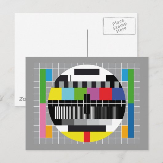 Tv-testscherm Briefkaart (Voorkant / Achterkant)
